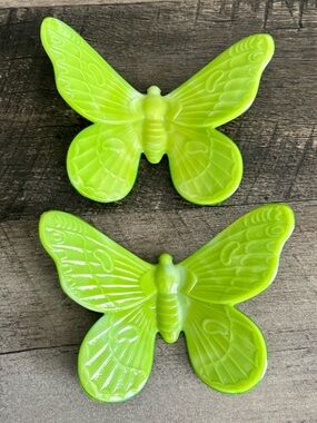 Rare Vintage set of Westmoreland Glass Butterflies